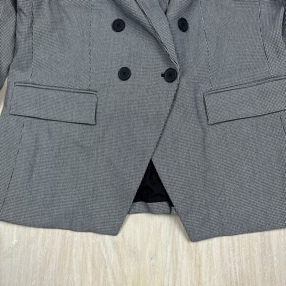 Nine West Microcheck Double Breasted Career Classic Workwear Blazer Jacket Large - Picture 3 of 15